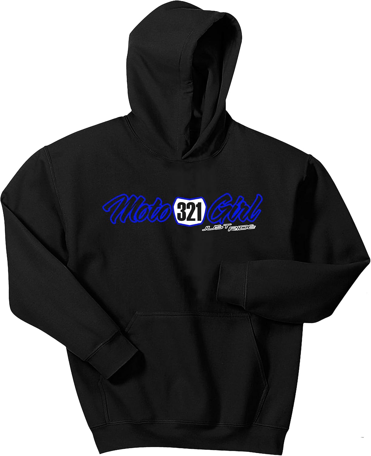 JUST RIDE MOTO GIRL Youth Hoodie Sweat Shirt Motocross Number Plate Custom Personalized