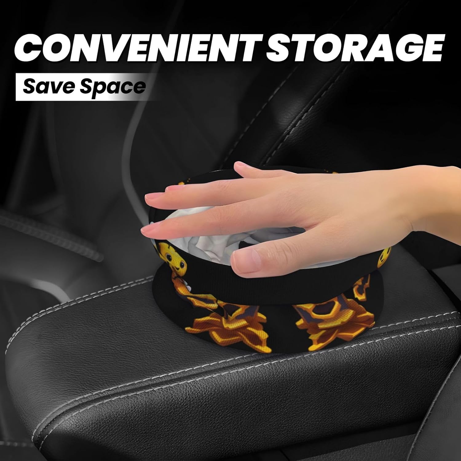 Honeycomb Bee Portable car Trash can, Practical car Storage Bucket, Practical, Convenient and Foldable, a Must-Have for Cars. image 4