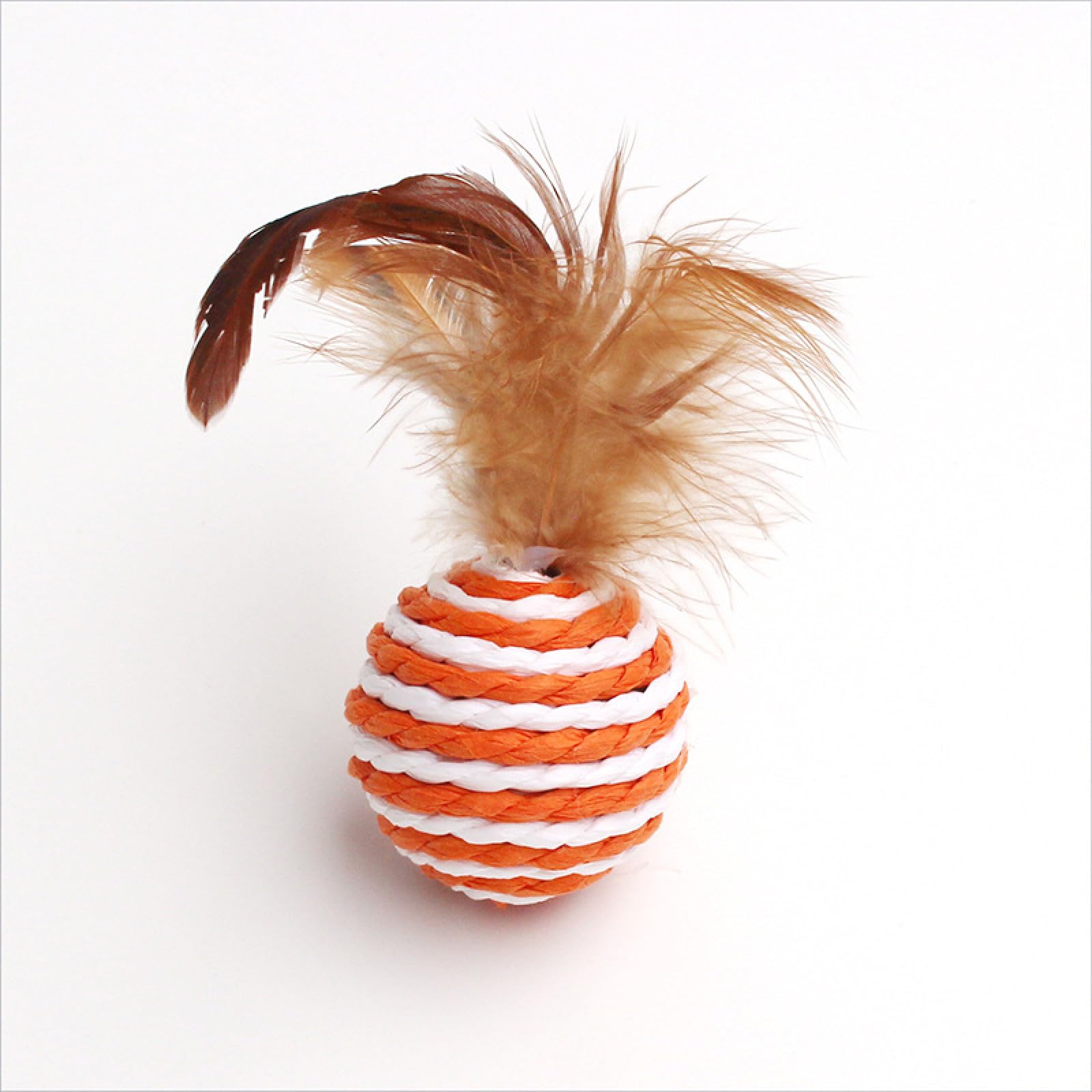 Katzenspielzeug, Katzenspielzeug, bunt, Sisal, interaktiver Ball, Katzenspielzeug, Heimtierbedarf, Feder, Katzentraining, Fänger, Katzenspielzeugball, 4 Stück