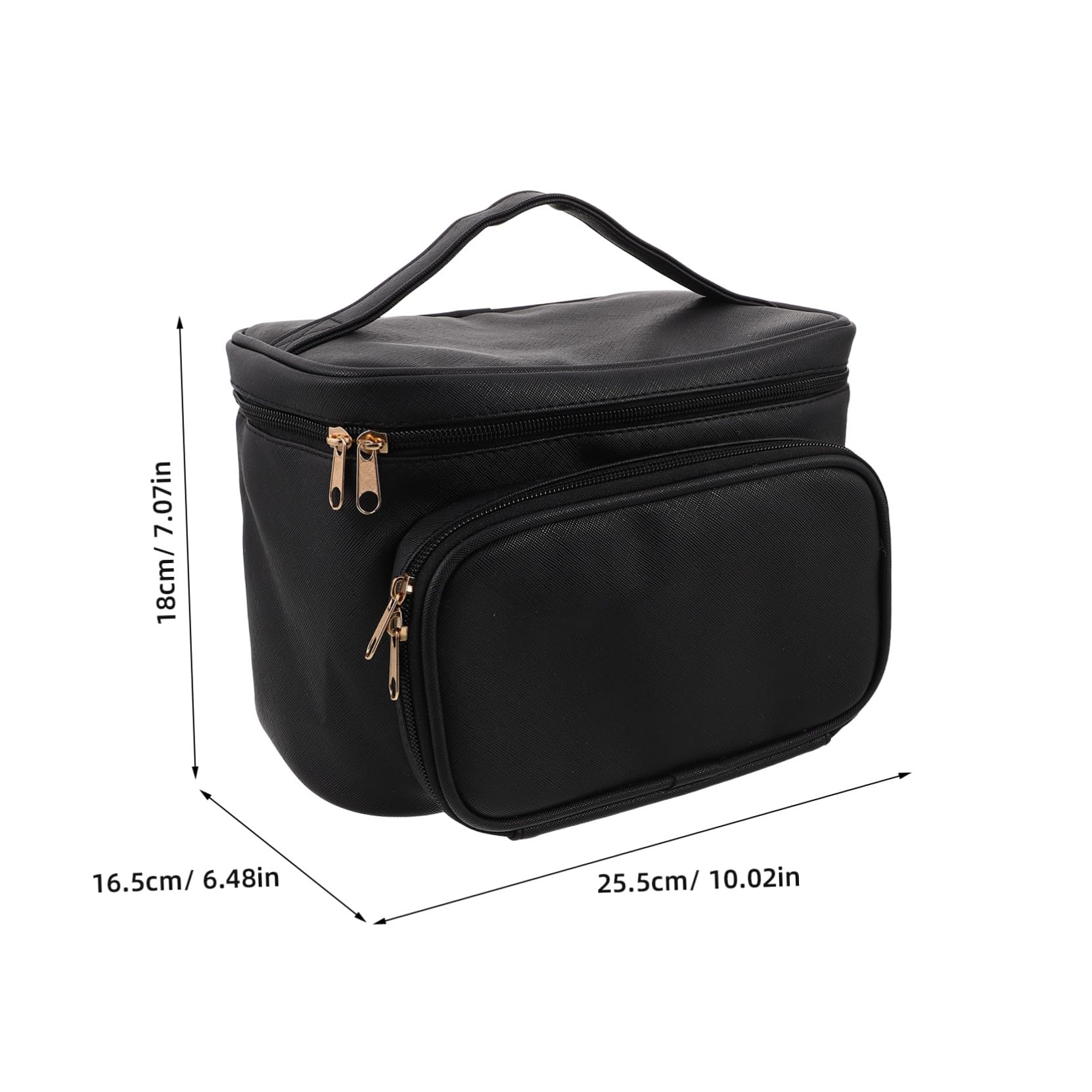 Cabilock Borsa per Trucco da Viaggio Organizer Custodia per Cosmetici in Pu Divisori e Cerniera di Sicurezza Leggera e Portatile per Donne