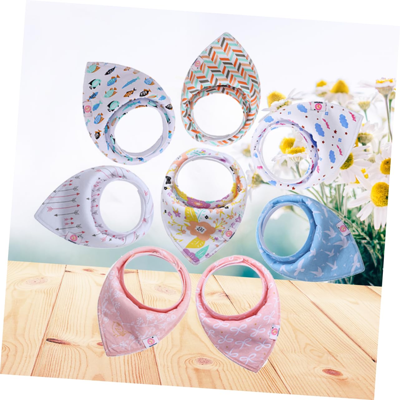Toyvian 8St Kopftuch für Babys Baby-Turban -Hijab lätzchen -Sabber-Lätzchen Speicheltücher aus Baumwolle -Speicheltücher sabberbandana Schal Doppelschicht