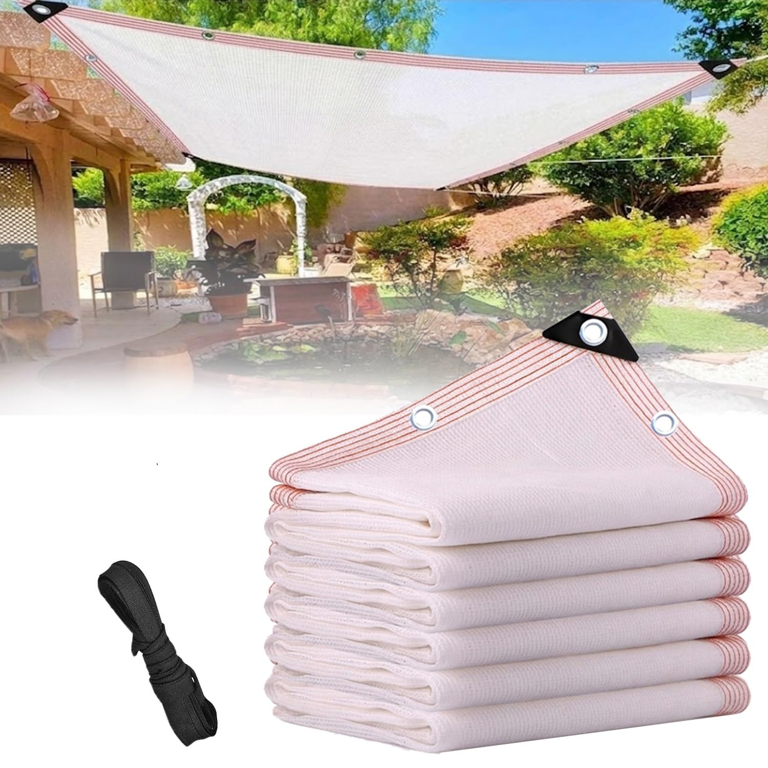 Toile protection solaire 75% blanche pour ombrager le potager