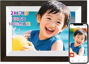 デジタルフォトフレーム 10.1インチ 2K 64GB　タッチ wifi アプリ WiFiデジタルフォトフレーム WiFiデジタルフレーム 11インチ 1920x1280