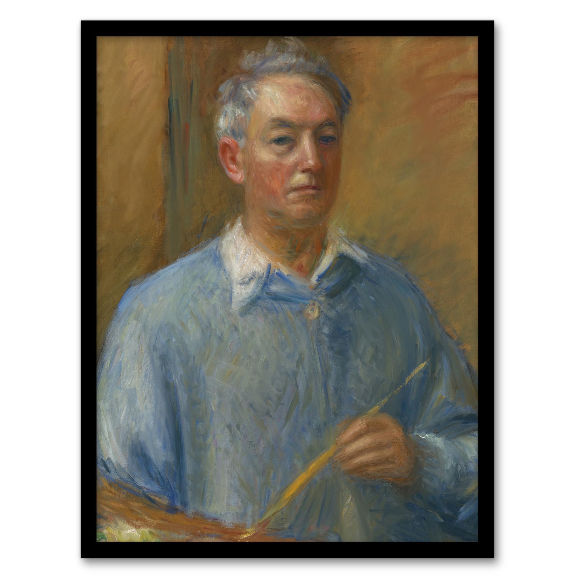 Artery8 William James Glackens Self Portrait Framed Wall Art Print - W12" x H16"