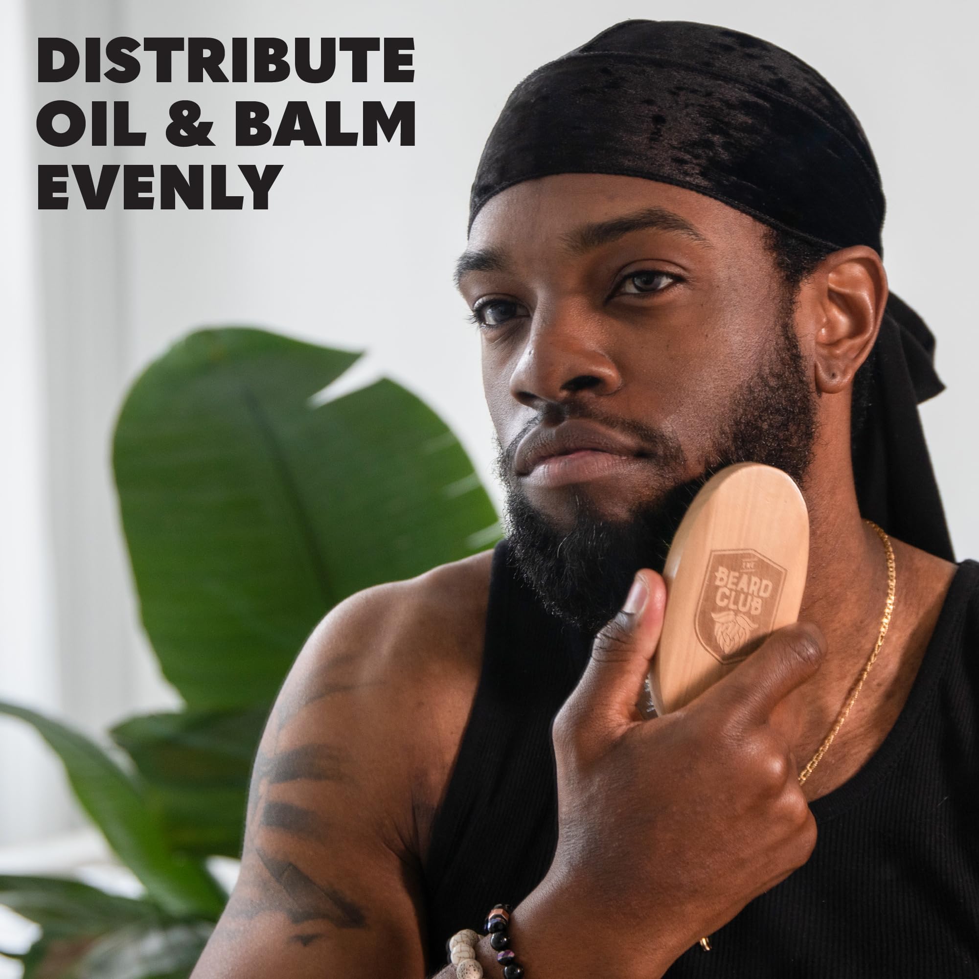 Grehge Bristle Beard Brush for Men - Birchwood Beard Brush for Styling & Taming - Boars Hair Beard Grooming Tool for All Beard Lengths - Mens Facial Hair Care Essential for Healthy Growth