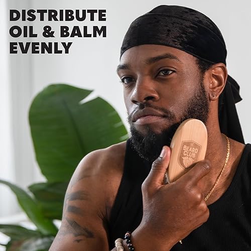 Miniatura 7 de Beard Club - Cepillo de cerdas de jabalí para hombres, cepillo de barba de madera de abedul para peinar y domesticar, herramienta de aseo de barba