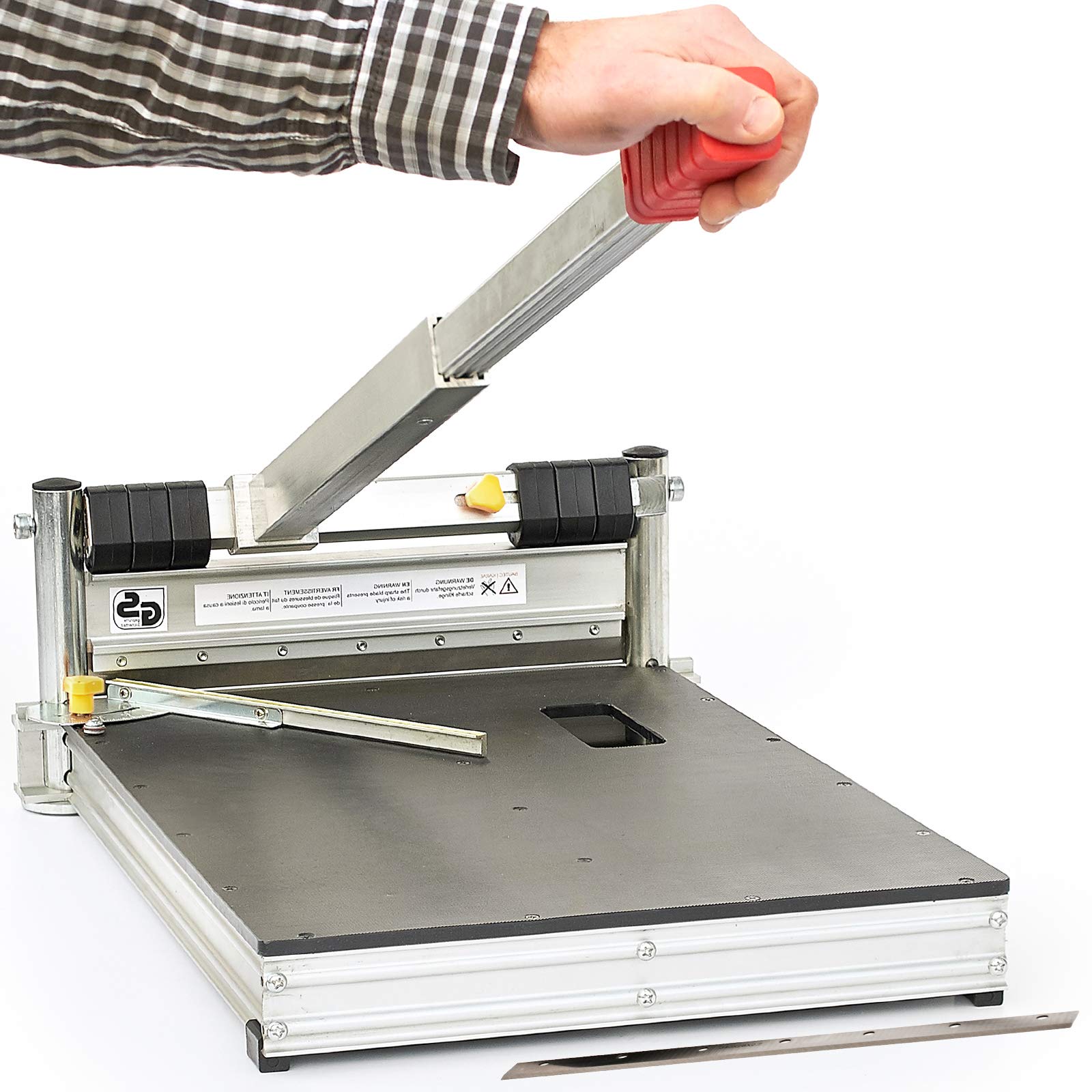 Larghezza di taglio 325 mm – Der Bautec professionale laminato Schneider plc330h – Vinile Schneider – Parquet Schneider con 2 Lame e leva telescopica