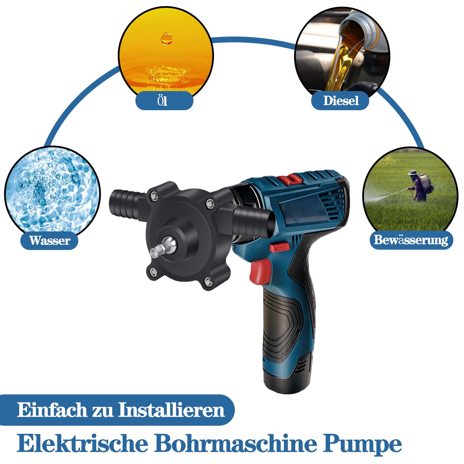 Mini-boormachine, elektrische pomp, zelfaanzuigende transferpompen, olie, vloeistof, water voor tuin, kelder