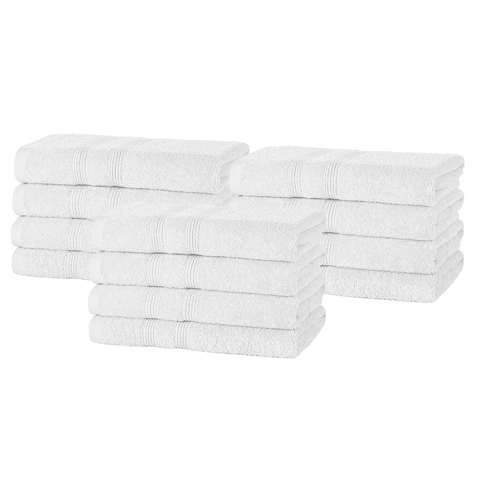 DARWEN STAR Hand Towels Set 100% Egyptian Cotton Towels, Quick Dry Towel,Multipurpose Towel Set 50 x 80 cm (White, 4)