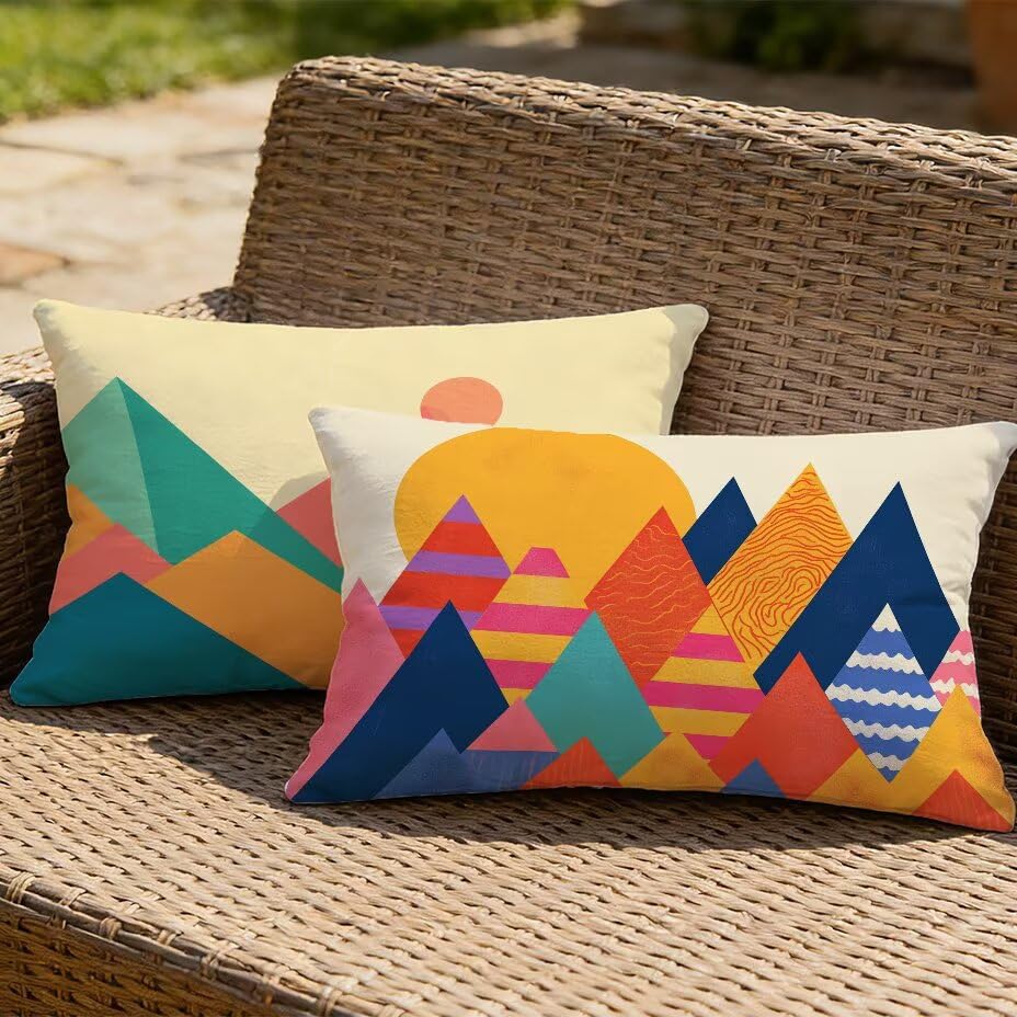 Housse de coussin de jardin 40x80 anti-UV pour extérieur
