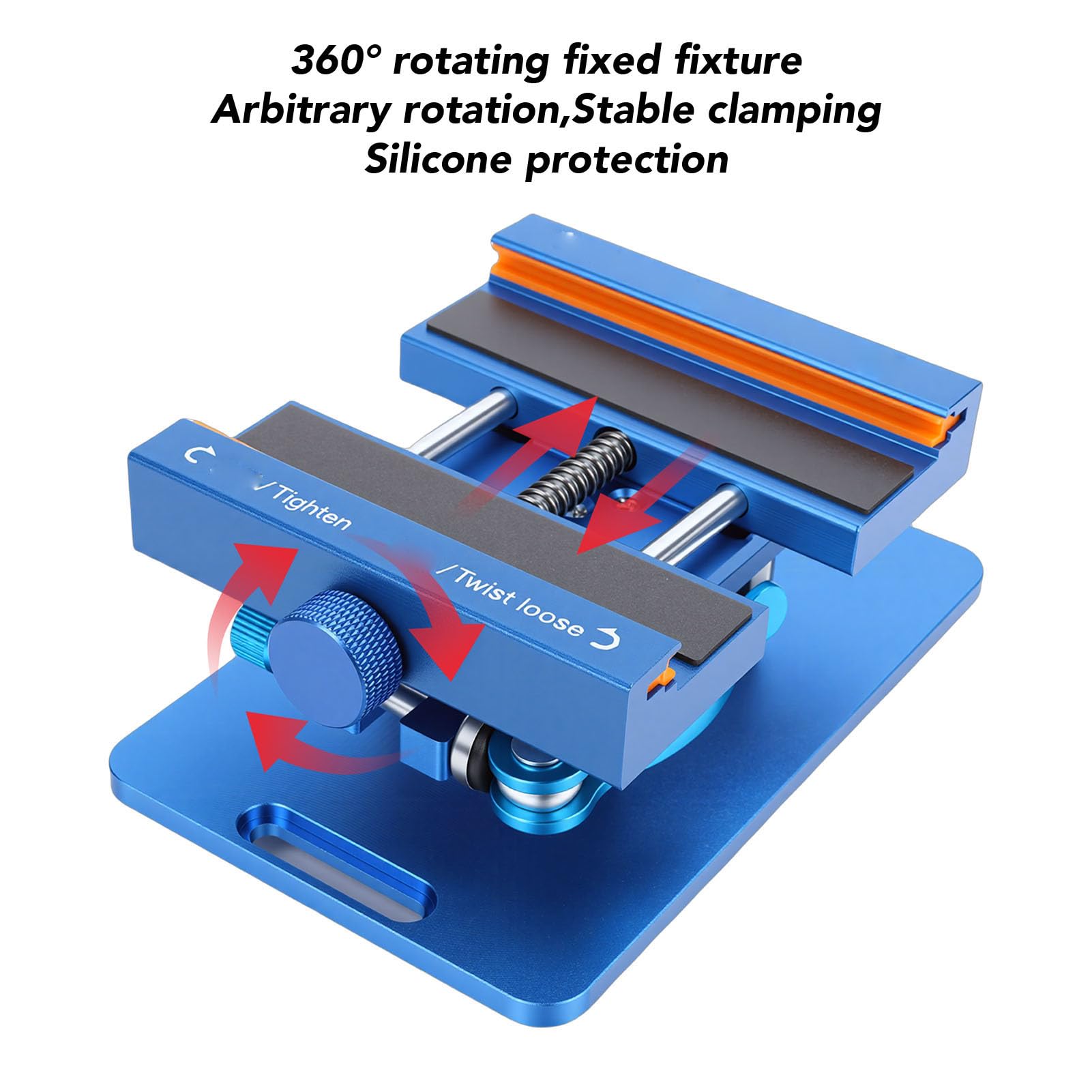 Phone Back Cover Clamp with 360° Rotation | Materiale in lega di alluminio, adatto a vari smartphone, protezione ben ammortizzante