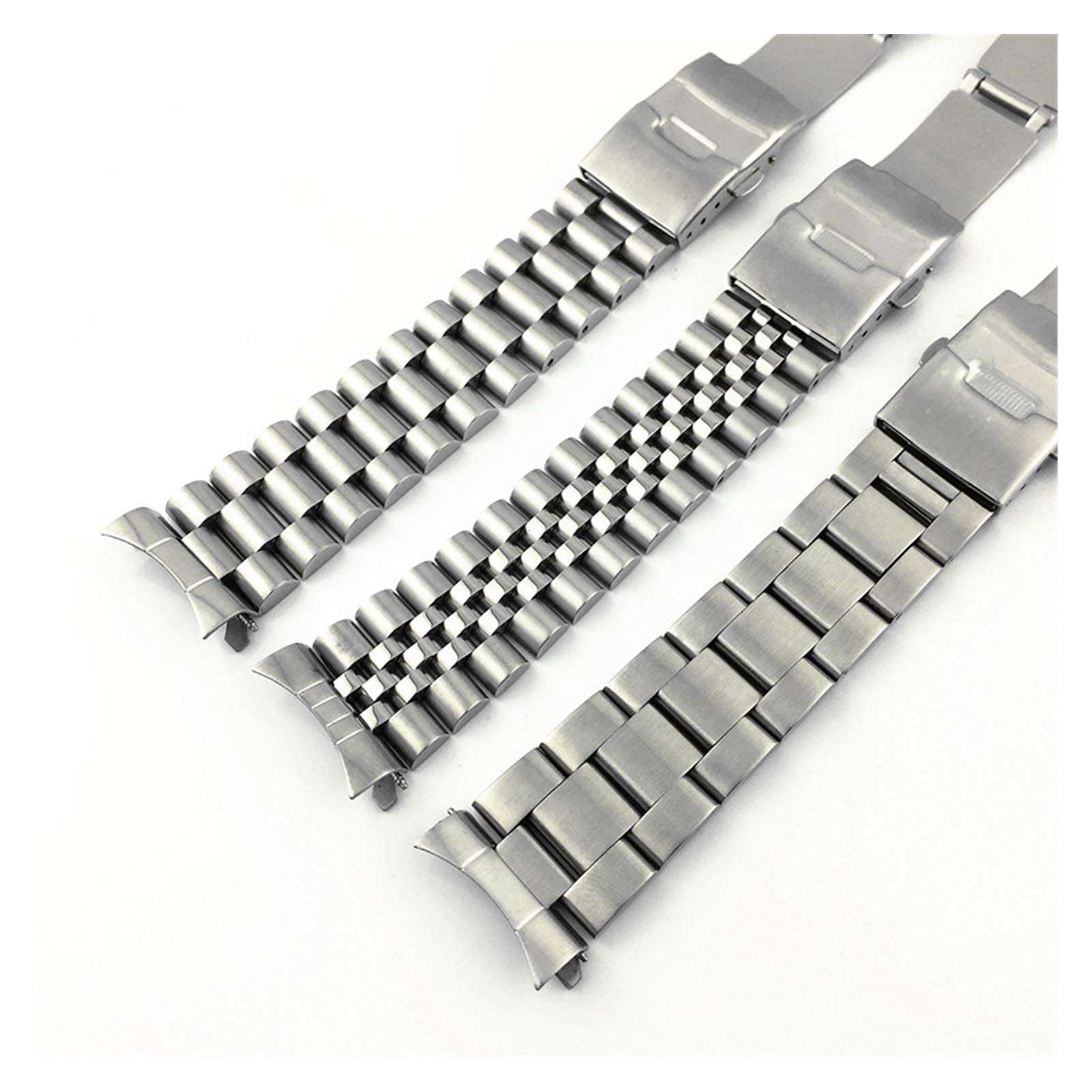 Bracelets de Montre en Acier Inoxydable Bracelet en Acier Inoxydable Poli(Silver,22mm)