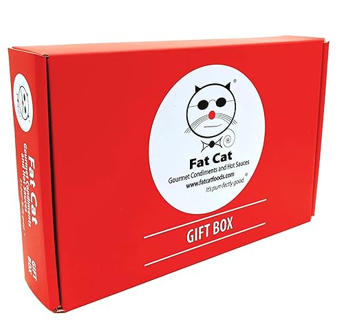 Miniatura 5 de Fat Cat Gourmet - Caja de regalo de salsa picante natural con nombre de gato divertido y set de regalo | Peri-Peri | Fantasma | Scorpion | Carolina