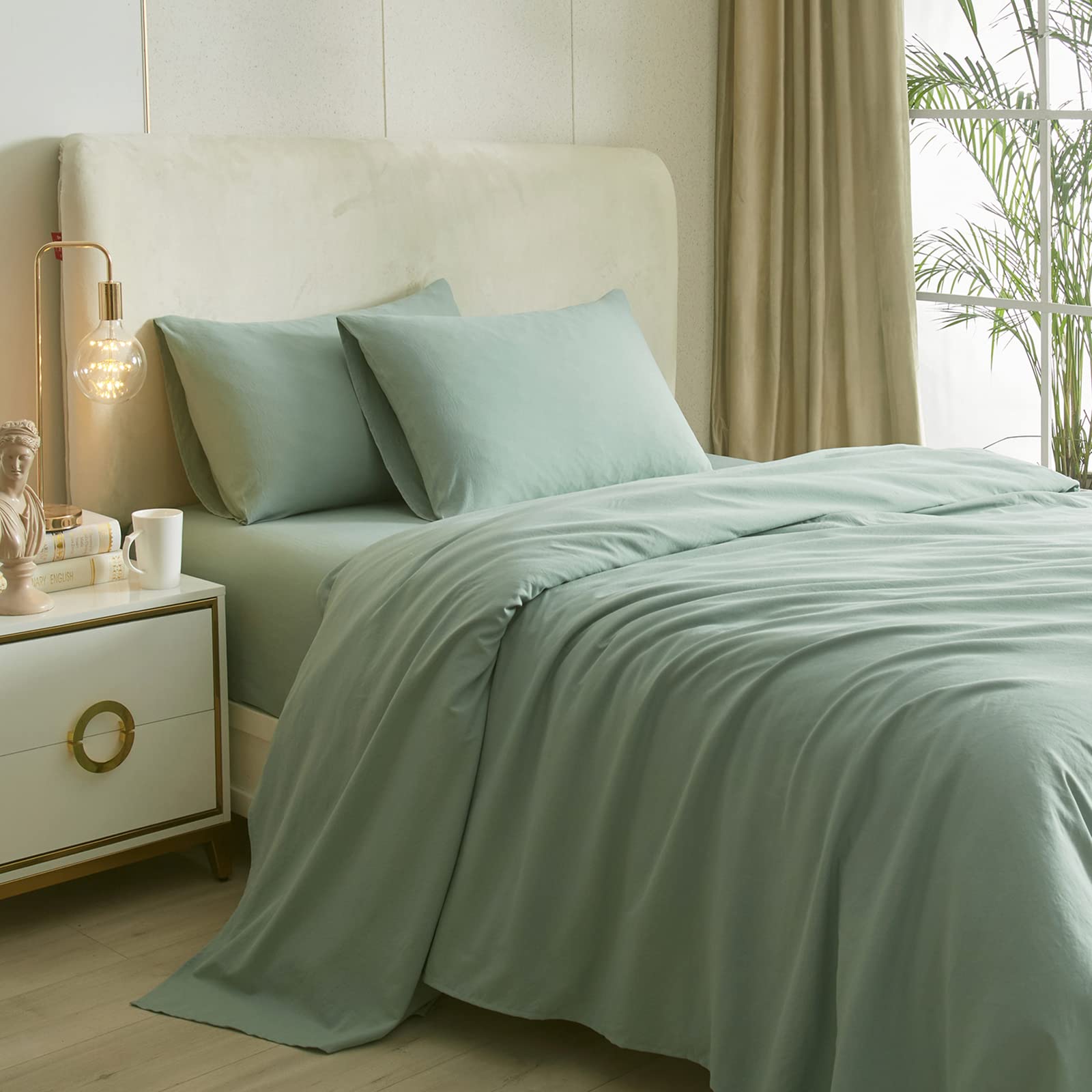 Lenzuola Pointehaven Per Letto Singolo Extra Lungo – 3 Pezzi In Microfibra Morbidissima, Tasche Profonde 38 Cm