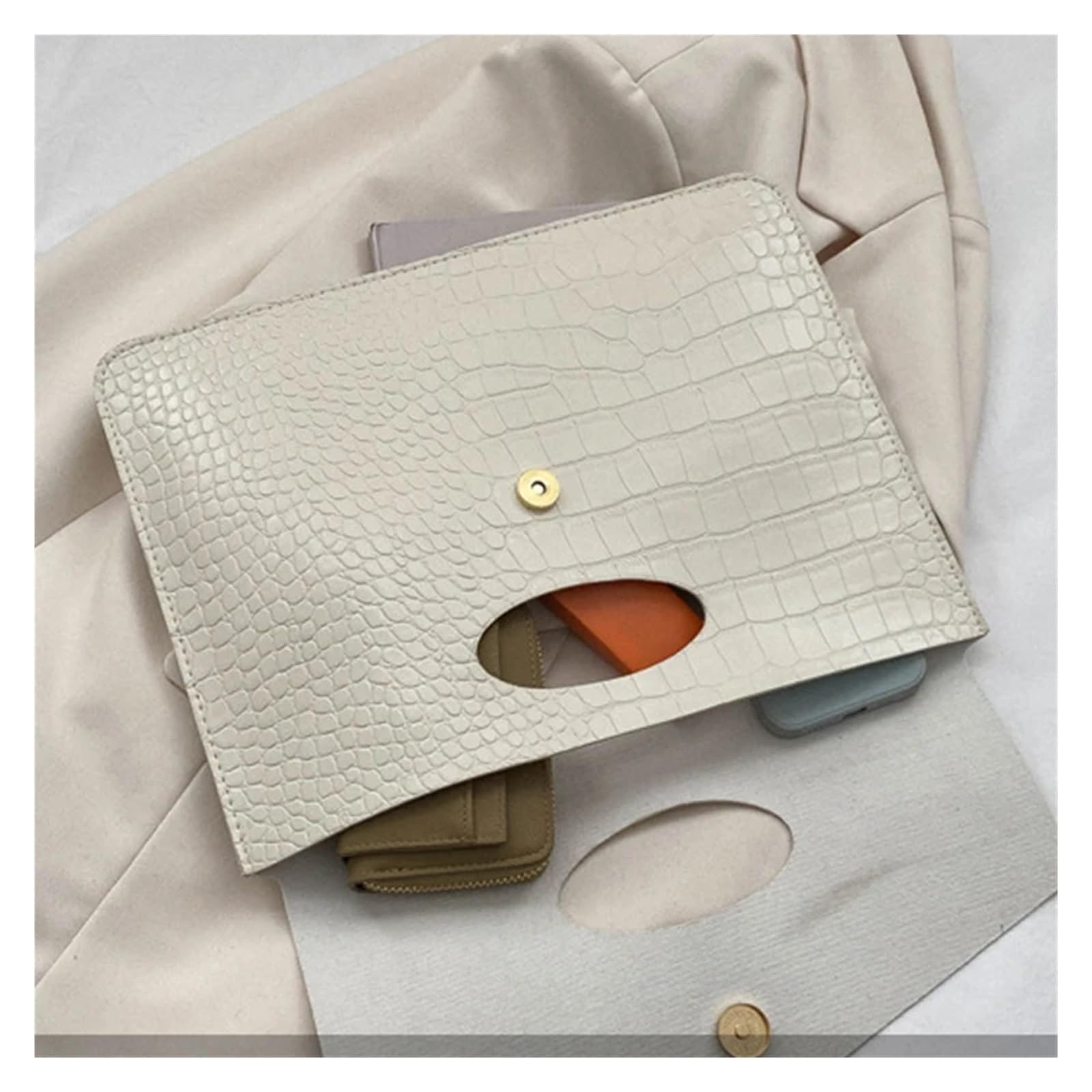 Borse da Sera da Donna Borsa a Tracolla da Donna, Borsa a Tracolla di Alta qualità for Donna, Borsa alla Moda, Pochette da Donna Grandi Adatta per Feste, Cerimonie, Matrimoni(White)