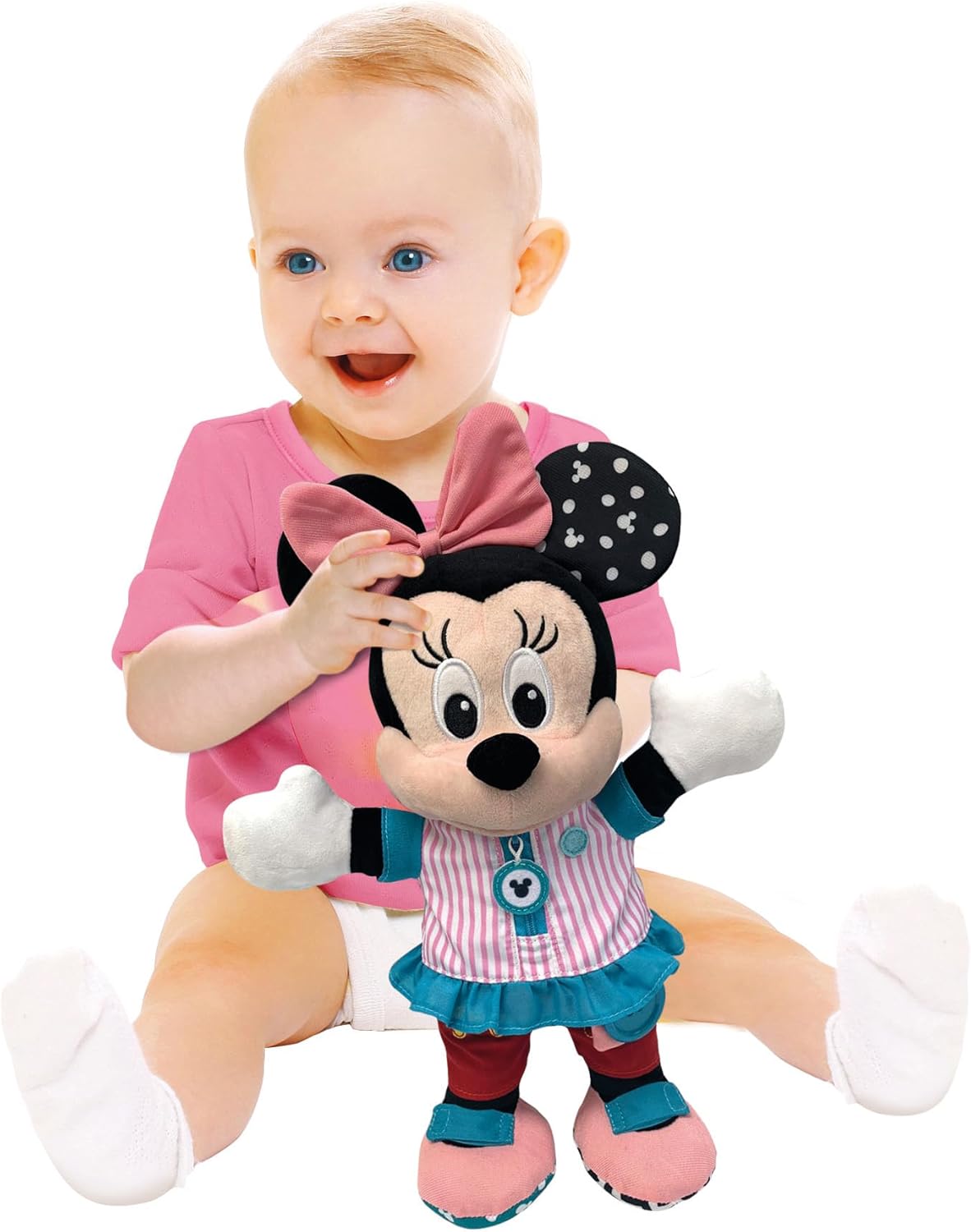 Clementoni Disney Baby Minnie Dress Up Infant to Develop Fine Motor Skills and Manual Skills, Montessori Game 1 Year, Baby Toy 18 Months, Multicolor (17860)