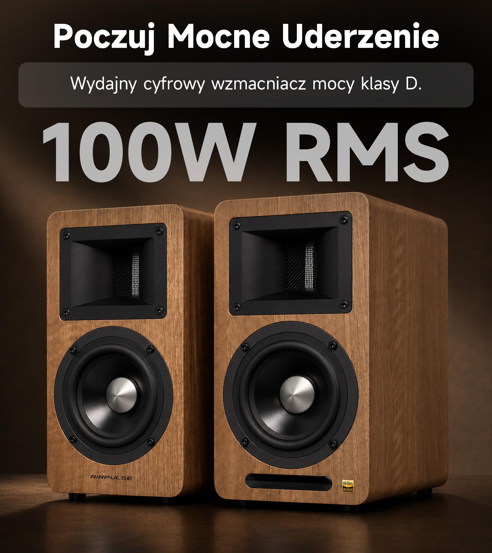 Głośniki półkowe Airpulse A80 marki Edifier o mocy 100 W i wysokiej rozdzielczości