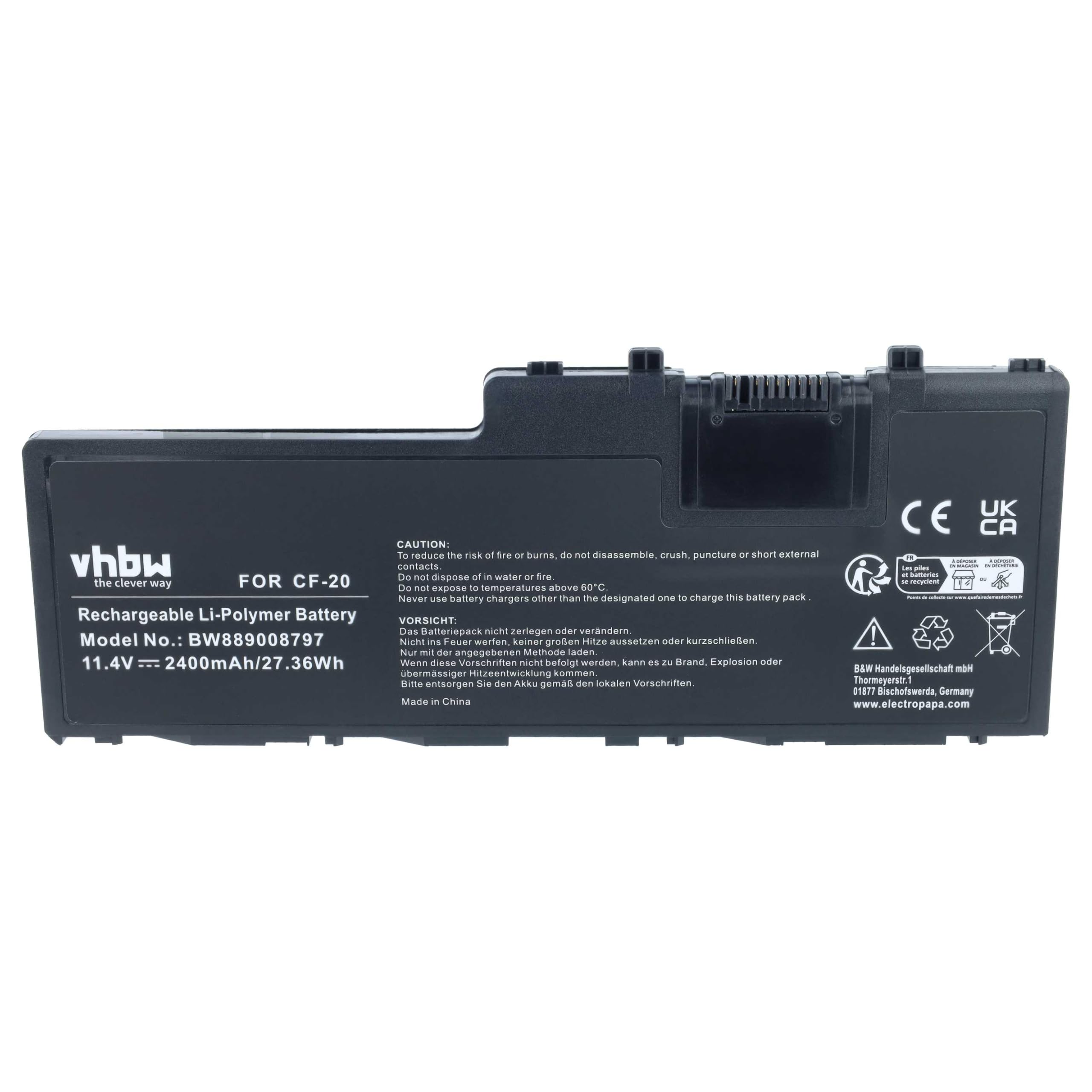 vhbw Batería Compatible con Panasonic Toughpad FZ-A2A200CA3, FZ-A2A203CA3