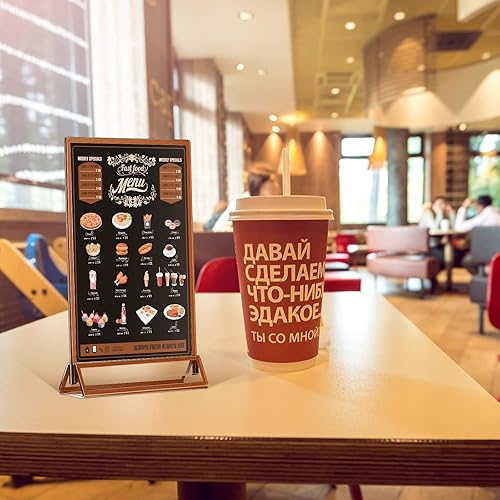 Miniatura 5 de 18 marcos de mesa transparentes de doble cara, soporte de números de mesa acrílico para números de mesa de boda, soporte de menú, marco de fotos