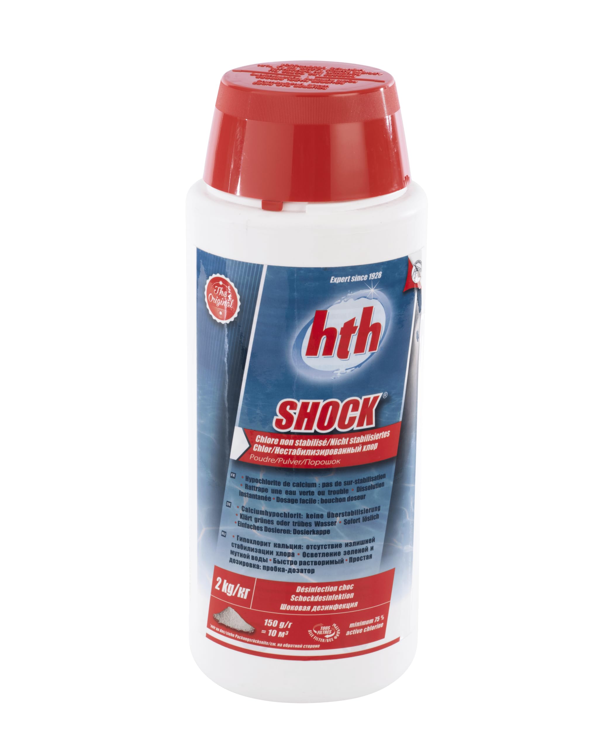 Chlore Choc Poudre Hypochlorite De Calcium HTH Shock 2 Kg