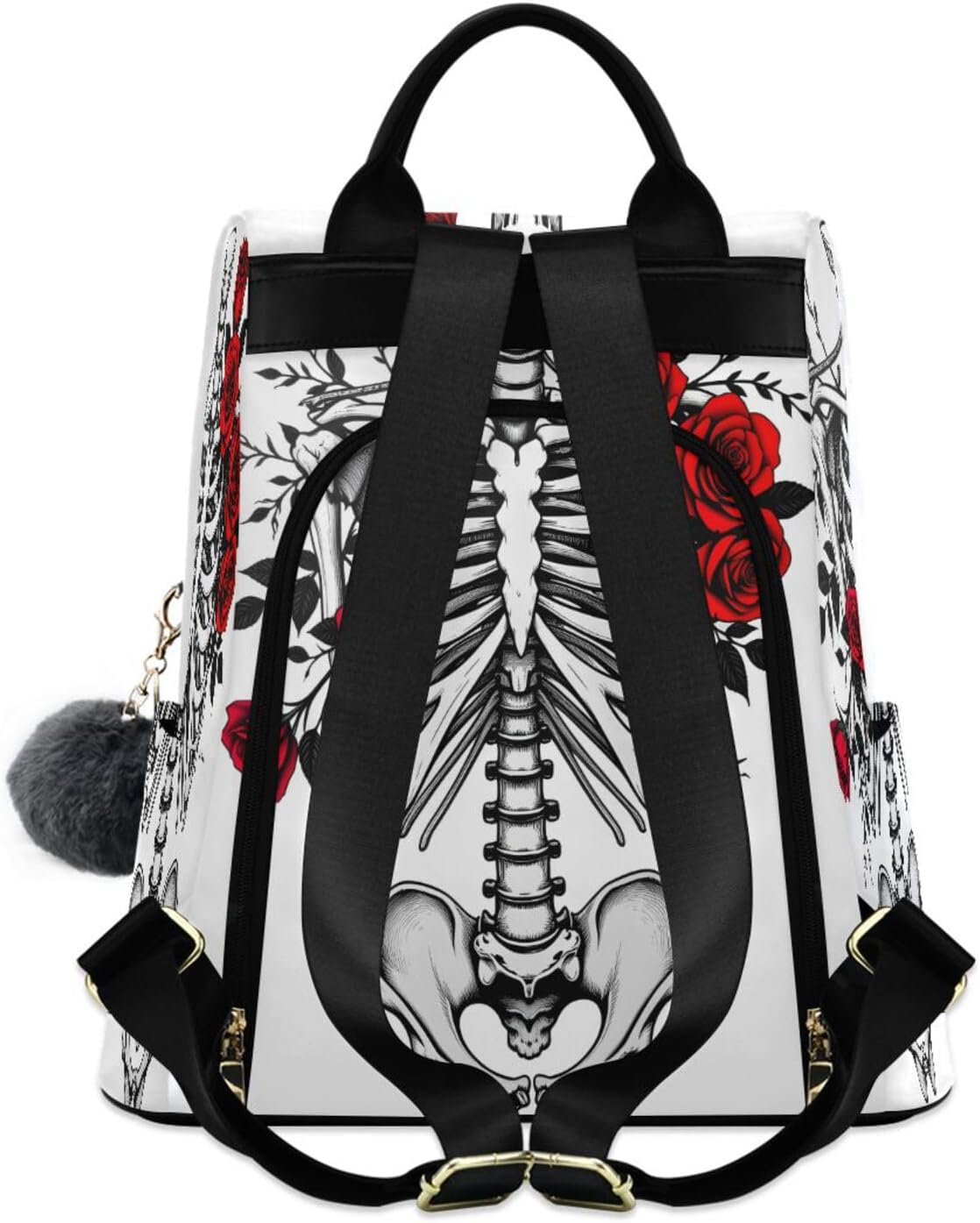 ALAZA Skull Skeleton Backpack Purse for Women Anti Theft Travel Bag Fashion Back Pack Shoulder Bag Handbag - Image 2