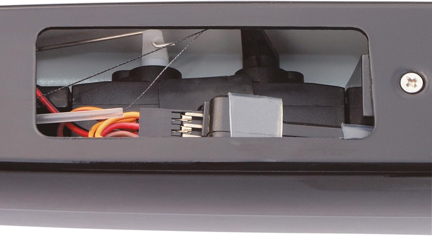 Internal electronics of the Amewi Binary V3 RC Sailboat.