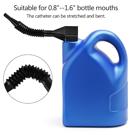 Miniatura 5 de XhjzgcTech 8 embudos a presión, con boquilla flexible extensible, herramienta de drenaje flexible, embudo de plástico para automóvil, motocicleta,