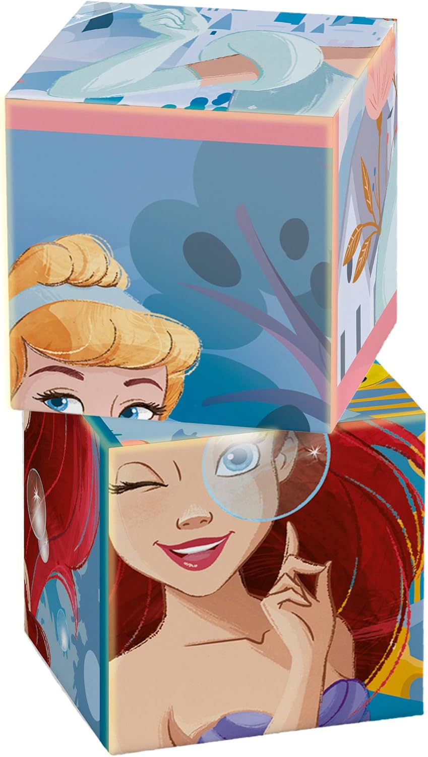 Clementoni - Disney Princess Princess-12 Pieces Children 3 Years, Cartoons, Cubes, Puzzle, Made in Italy, Multicoloured, 41197