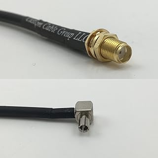 12 inch RG188 SMA FEMALE to TS9 ANGLE MALE Pigtail Jumper RF coaxial cable 50ohm Quick USA Shipping