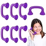 6 pcs Whisper Reading Phones for Classroom Hear Myself Sound Speech Therapy Tool Auditory Feedback Whisper Phone Manipulatives for Kids Preschool Children (Purple)