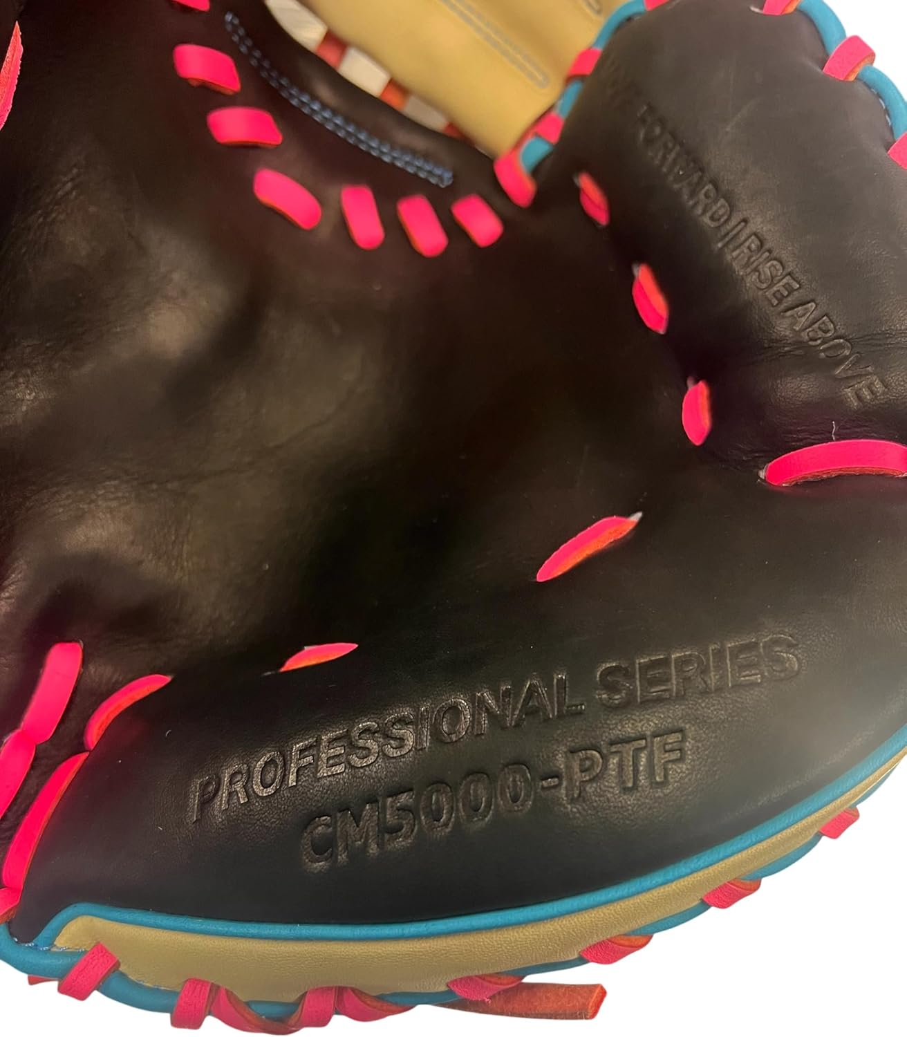 Close-up of the pocket of the All Star S7 Elite 33A Catcher's Glove