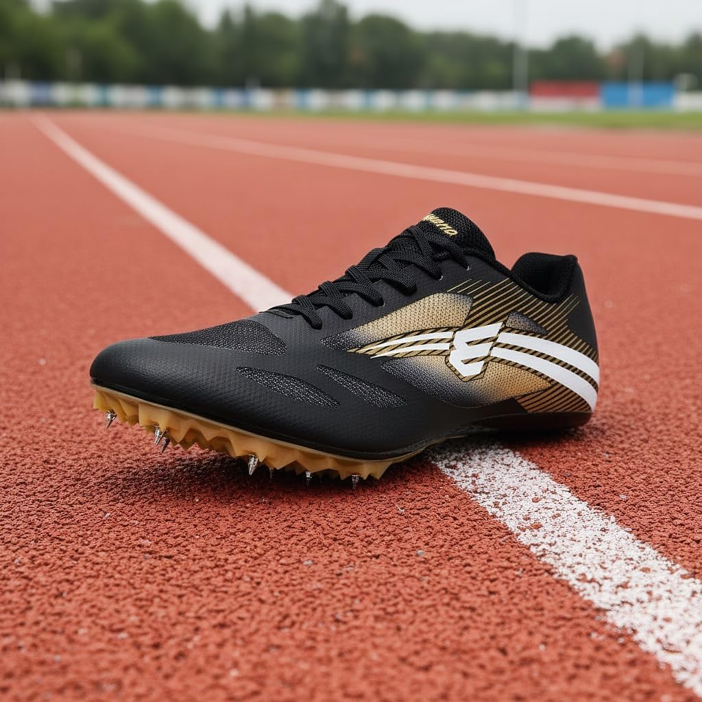 Men's Track and Field Shoes Women Lightweight Breathable Spikes for Multi-Events Jump Shoes