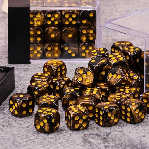 Miniatura 212 de Juego de 36 dados mini de 0.472 in, 6 caras, juego de dados con patrón de perlas, 6 dados estándar para Yahtzee, Bunco o enseñanza de matemáticas