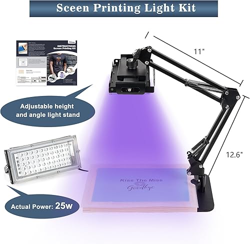 Miniatura 4 de Pllieay Kit de impresión de pantalla de 32 piezas, kit de impresión de pantalla de seda todo en uno, suministros de impresión de pantalla que