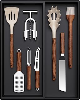 Lifewit Organizador Menaje de Cocina, Bandeja Cubiertos Extensible Cajon, Soporte Utensilios para Encimera, Separador He...