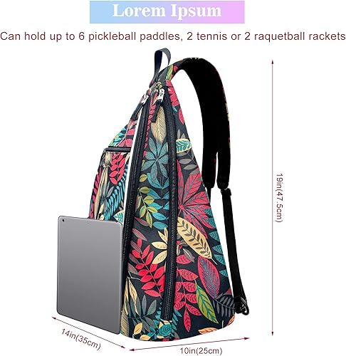 Miniatura 3 de Mochila de tenis de pickleball para hombres y mujeres, bolsa cruzada reversible deportiva Franklin Pickle Ball, tenis, raquetbol, bádminton, bolsa
