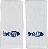 Vista 27 de Serafina Home Toallas de baño para dedos con tortugas: toallas de verano náuticas suaves y absorbentes para invitados con decoración de tortuga azul