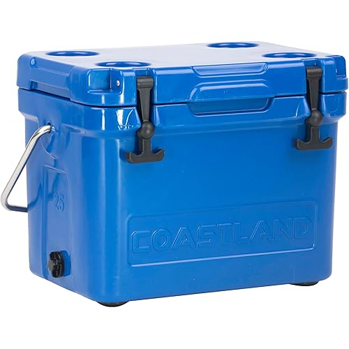 Coastland Bay Series Cooler Premium Everyday Use Insulated Rotomolded Cooler, Small Ice Chest for Tight Spaces, Soccer Games, & Tailgates