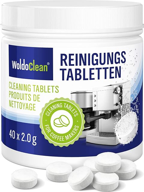 Cleaning Tablets for Coffee and Espresso Machine - Pack of 40, Cleaner Suitable for Automatic Coffee Makers and Capsule Machines