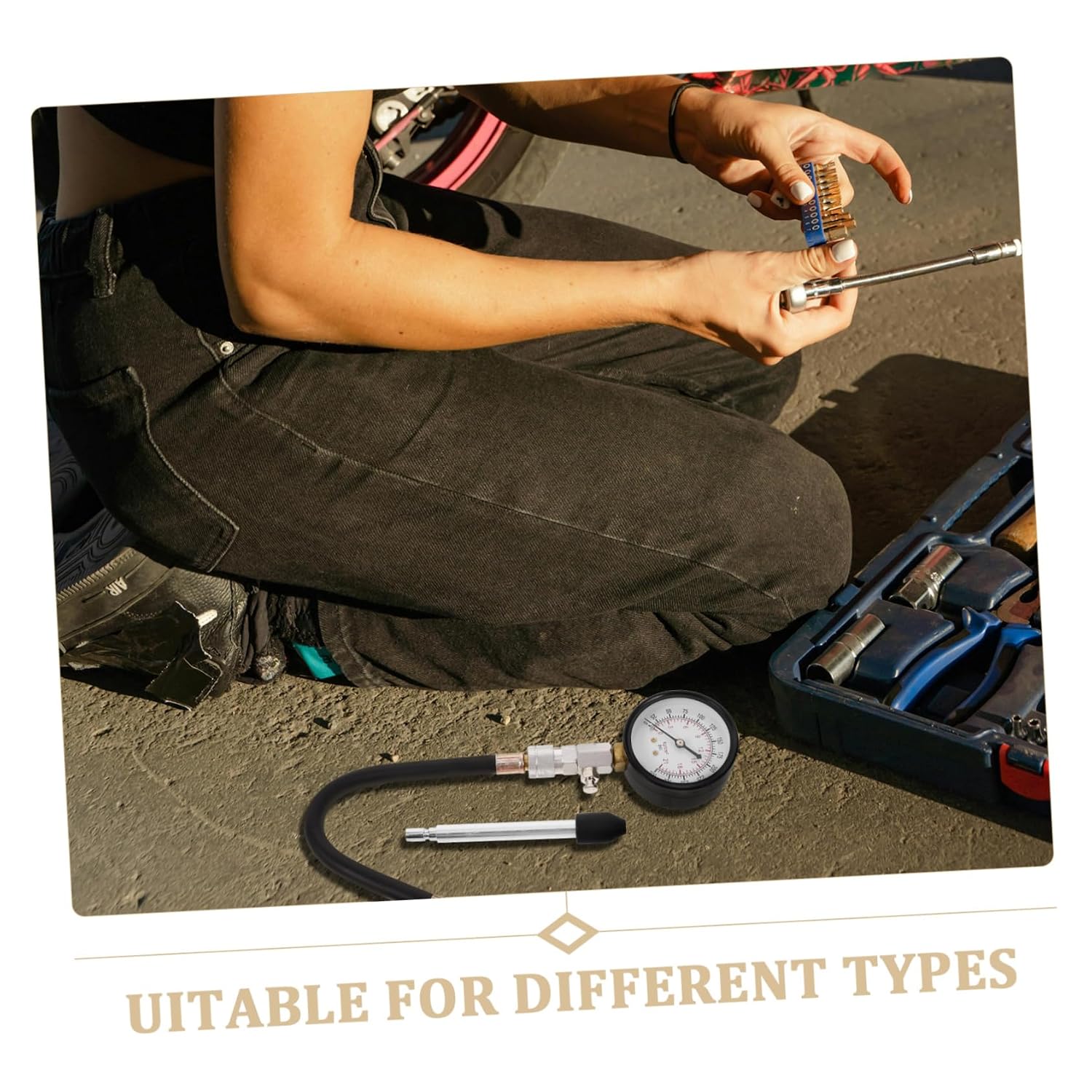 IMIKEYA 1Set Automotive Engine Compression Tester Kit Gauge for Engine Testing User Friendly Interface Versatile Design for Quick Cylinder Pressure Measurement