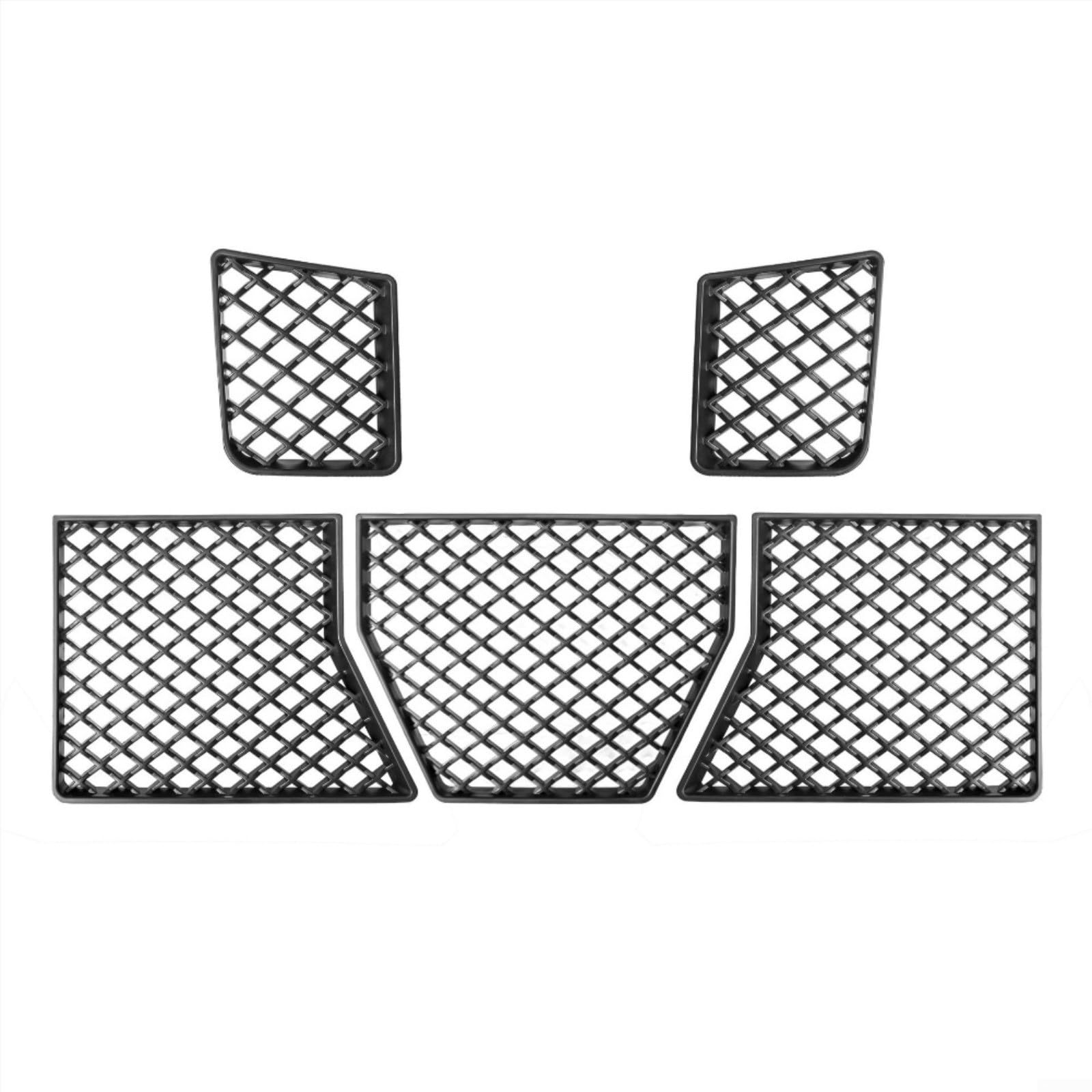Protector de malla inferior de parachoques delantero de 5 piezas, para BMW G87 M2 (2023-2025), plástico negro brillante, pantalla deportiva de insectos con aspecto de carbono (negro mate)