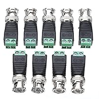 Vista 2 de Adaptador de conector de cámara CCTV de seguridad CCTV de 28 unidades chapado en oro macho a macho coaxial Cat5/Cat6