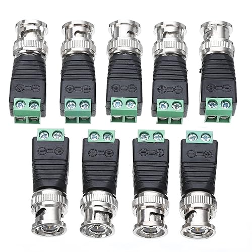 Miniatura 2 de Adaptador de conector de cámara CCTV de seguridad CCTV de 28 unidades chapado en oro macho a macho coaxial Cat5Cat6