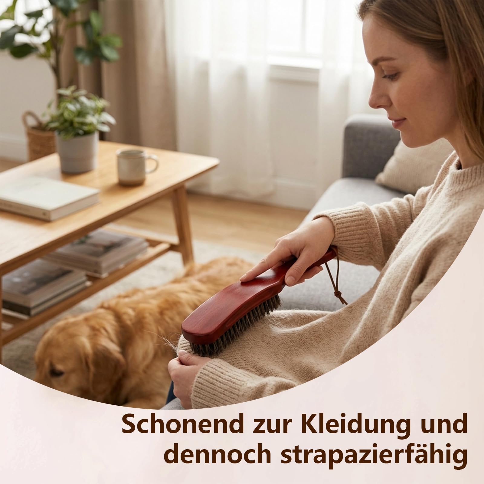 Kleiderbürste, Tierhaarentfernung Von Kleidung Und Möbeln, Nachhaltige Alternative Zu Einweg-Reinigungsrollen, Zwei Bananenförmige Kleiderbürsten In Braunrot - 5