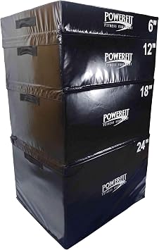 Powerfit Pro Grade Soft Plyo Set 6", 12", 18", 24" for Commercial and Home Fitness