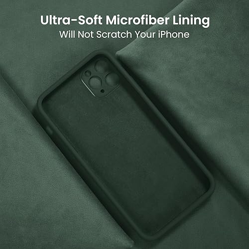 Miniatura 5 de Cordking Funda para iPhone 11 Pro Max, silicona bordes cuadrados y protección de cámara Funda mejorada para teléfono con forro de microfibra suave