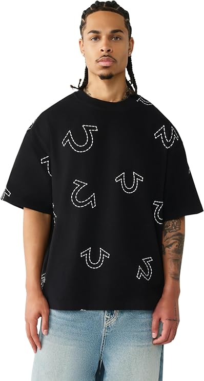 True Religion Men's Ss Hs Print Oversized Tee