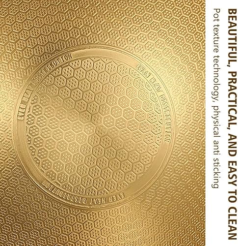 Miniatura 7 de Olla seca del panal del acero inoxidable, casarestaurante pequeña olla caliente, engrosada tailandesa Tom Yum Goong pot, color dorado