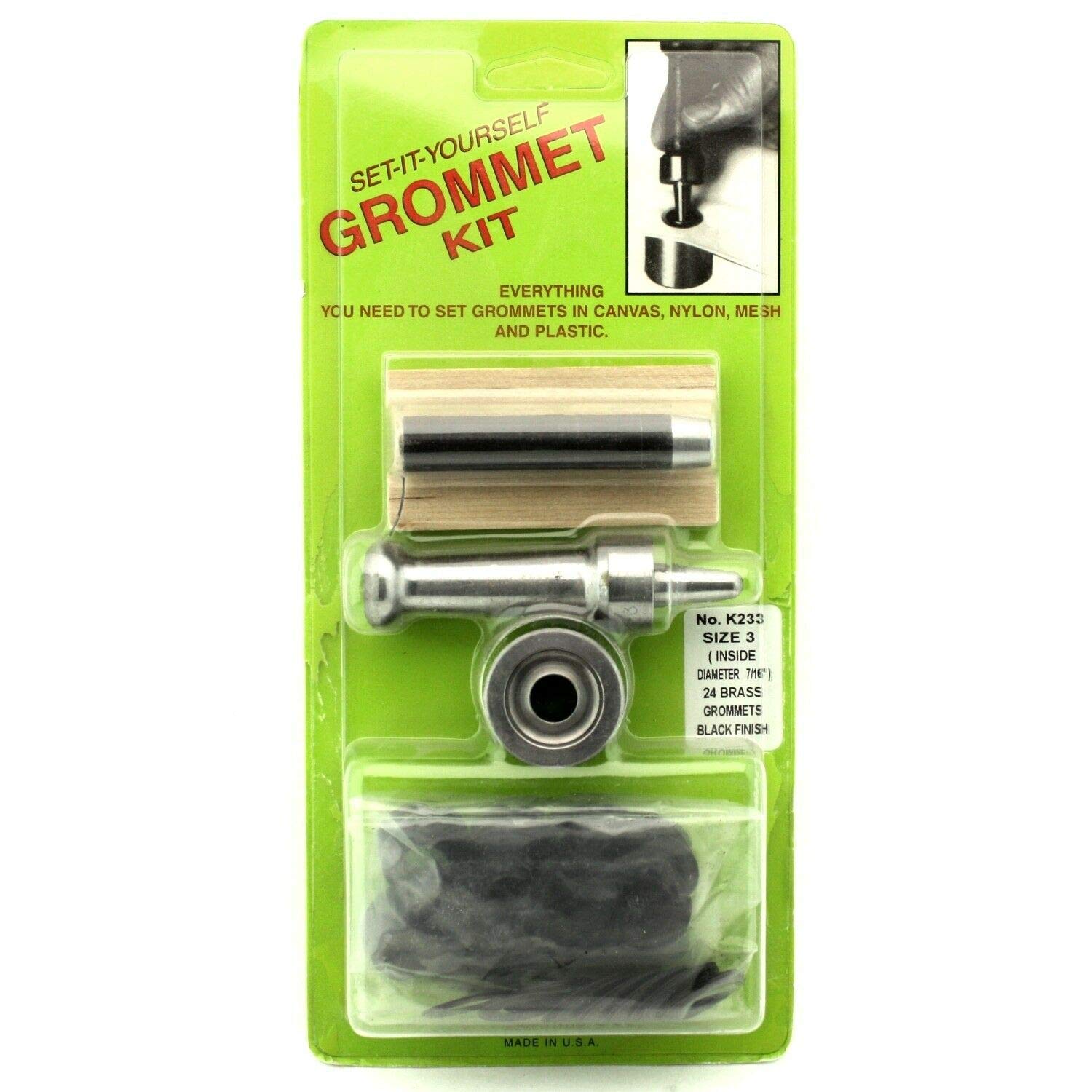 C.S. Osborne Set-It-Yourself Grommet Kit K233-3, 7/16