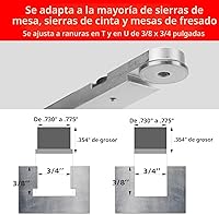 Vista 8 de Calibre de inglete para sierra de mesa con parada de volteo microajustable y valla extensible y parada de ángulo rápido para sierra de mesa, sierra